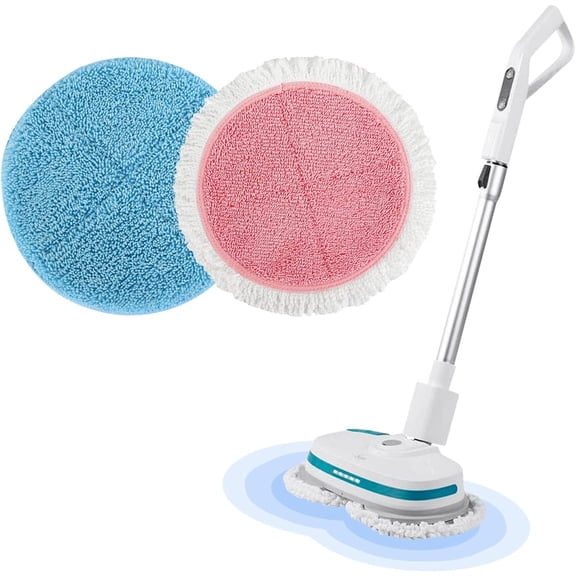 6 pieces Round Replacement Electric Mop Pads, 7.28 inch Scrubber Mops