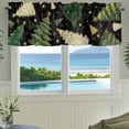 thumbnail image 3 of Christmas Tree Farmhouse Short Window Curtain Valances, Black Green Xmas Tree Winter Rod Pocket Kitchen Valances for Living Room Bedroom Bathroom Cafe 42" x 12", 3 of 8