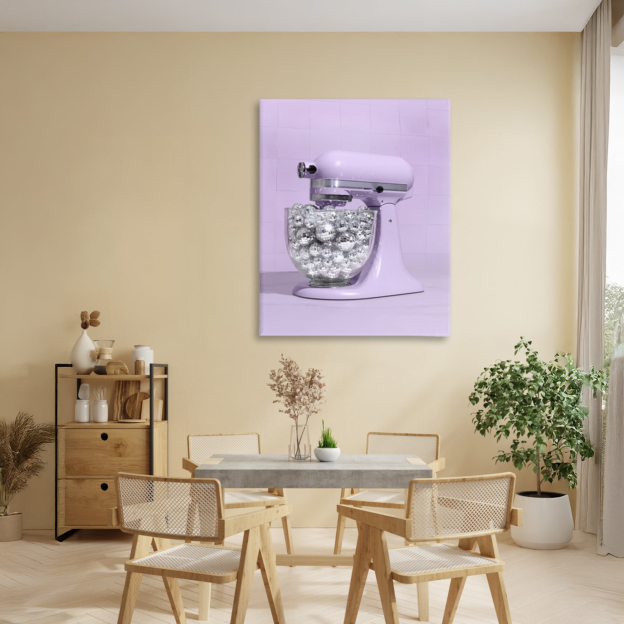 Stupell Industries Disco Kitchen Mixer over Purple Canvas Wall Art, design by LISH Creative