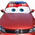thumbnail image 3 of Cartoon Eyes Front Auto Vehicle Accordion Sunshade  Car Windshield Sun Visor, 3 of 8