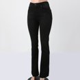 thumbnail image 4 of Gibobby Pantalones para mujer Pantalones vaqueros sueltos de estilo de moda con diseño de pierna recta de cintura alta informal para mujer(Negro,M), 4 of 5