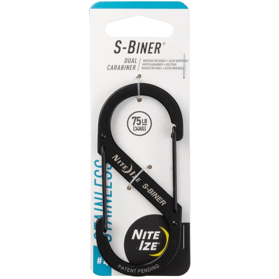 Nite Ize S-Biner Stainless Steel Dual Carabiner #4 - Black