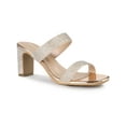 thumbnail image 1 of BLISSFUL STEP Women's Rhinestone Square Toe Chunky Block Heel Slides Sandals, 1 of 7