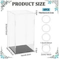 thumbnail image 2 of 6.3x6.3x12Inch Clear Acrylic Display Case Self-Assembly Rectangle Acrylic Boxes for Display Dustproof Protection Showcase with Black Base Storage Box for Action Figures Collectibles, 2 of 6
