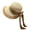Beige, variant on HONHUZH Summer Hats Womens Foldable Straw Sun Hat With Ruffled Edge And Bow Summer Beach Hat