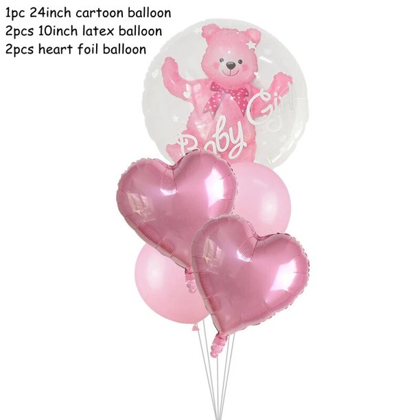 Decoración de fiesta de revelación de género para niño o niña, vajilla desechable, globos de confeti de látex para Baby Shower, suministros de utilería para fotos, 8