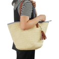 thumbnail image 7 of Kukuzhu Straw Beach Bag Large Woven Straw Bag Handbag Women's Woven Tote Bag Summer Beach Tote with Tassel for Travel, 7 of 7