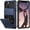 Blue -Larger Storage, variant on For iPhone 12/12 Pro Case with Card Holder[Store 5 Cards] Dual Layer Heavy Duty Shockproof iPhone 12 Wallet Case with Hidden Card Slot Large Storage Case for iPhone 12(Blue)