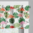 thumbnail image 3 of Ambesonne Tropical Window Valance, Hipster Flamingo Monstera, 54" X 12", Salmon Pink, 3 of 5