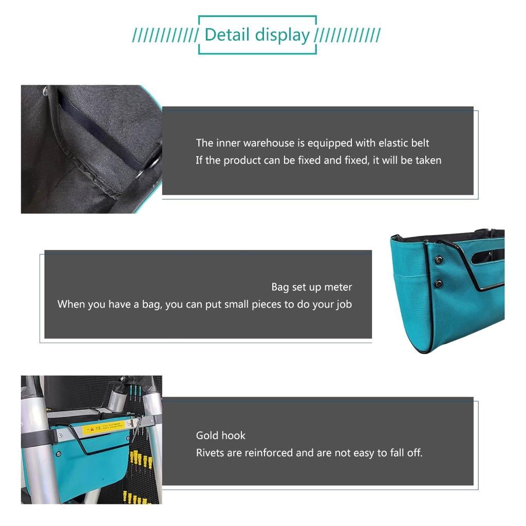 CEORPER Handy Storage Bag Lightweight Sturdy Tools Pouch Ladder Bag for Home Auto Repair