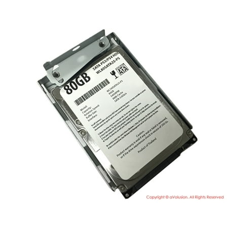 Avolusion 80GB 2.5" SATA (PS3) Playstation3 Hard Drive (PS3 Super Slim CECH-400x Series) + HDD Mounting Bracket - 2 Years Warranty