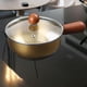 thumbnail image 5 of Cacerola profesional de acero inoxidable, olla para calentar leche, con tapa, para hervir, Oro, 5 of 9
