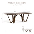 thumbnail image 4 of Furniture of America Ralmon Solid Wood Dining Table in Rich Walnut, 4 of 13