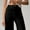 !Black, variant on HOT SALE!Women Stretch Twill Cropped Pants Wide Leg Jeans with Patch Pocket Straight Leg Chino Pants Casual Ankle Jeans Women Fashion Solid Color Elastic Long Pants Leisure Trousers Black Xl