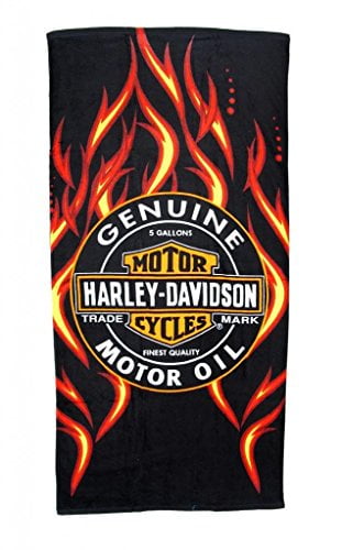 Harley Davidson Motorcycle Beach Bath Towel 30x60 Spider Vibes 