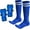 Shin Guards + Socks, Blue, variant on Soccer Shin Guards Toddler Kids Youth, Shin Pads and Long Soccer Socks for 3-15 Years Old Boys and Girls for Football Games, Lightweight and Breathable Soccer Equipment
