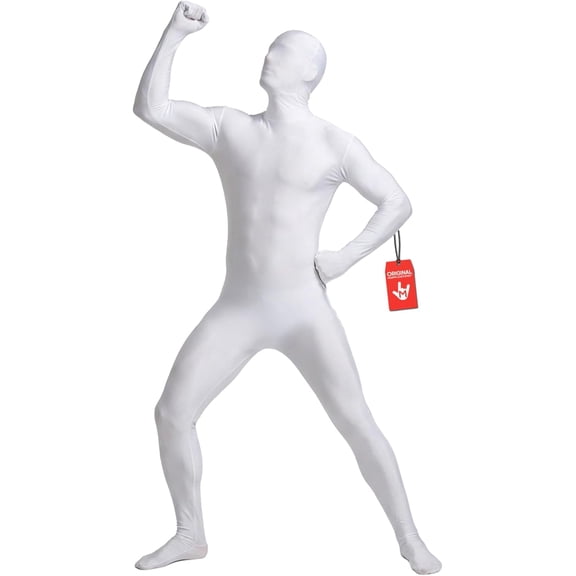 Morphsuits White Morphsuit Mens Womens Skinsuit Zentai Suit Fancy Dress Costume Halloween White 2XL