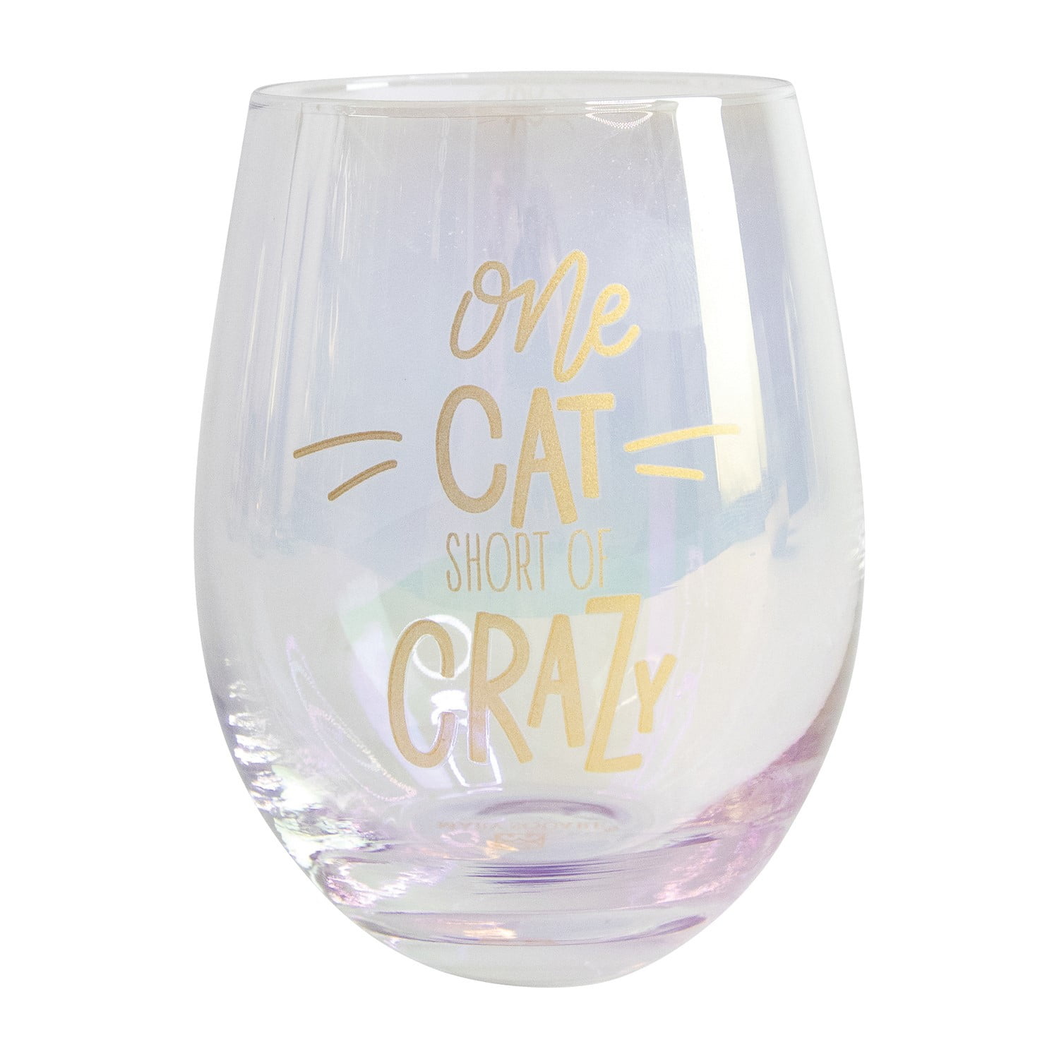 Mary Square Stemless Wine Glass Namast'ay Home with My Dog 