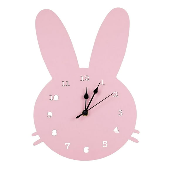 Reloj de pared BLESIY conejo moderno Silencioso sin tictac decoración de madera