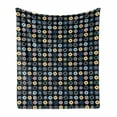 thumbnail image 1 of Dots Soft Flannel Fleece Throw Blanket, Pastel and Geometric Forms with Disc Shaped Spots Funky Tribal Elements, Cozy Plush for Indoor and Outdoor Use, 70" x 90", Multicolor, by Ambesonne, 1 of 5