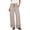 Beige women wide leg pants with pockets a1, variant on Women Wide Leg Pants with Pockets Elastic Waist Casual Boho Lounge Trousers Solid High Waisted Long Flowy Beach Wear Travel Yoga Clothes, Beige S