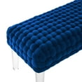 thumbnail image 3 of Modway Prologue Woven Performance Velvet Ottoman in Navy, 3 of 7