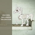 thumbnail image 2 of Unicorn Halloween Skeleton Decoration Tabletop Indoor Outdoor Decorations, Creepy Posable Figurine, 7 Inches, 2 of 6
