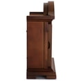 thumbnail image 3 of Bedford Clock Collection Redwood Brown Analog Mantel Clock with Chimes, 3 of 5