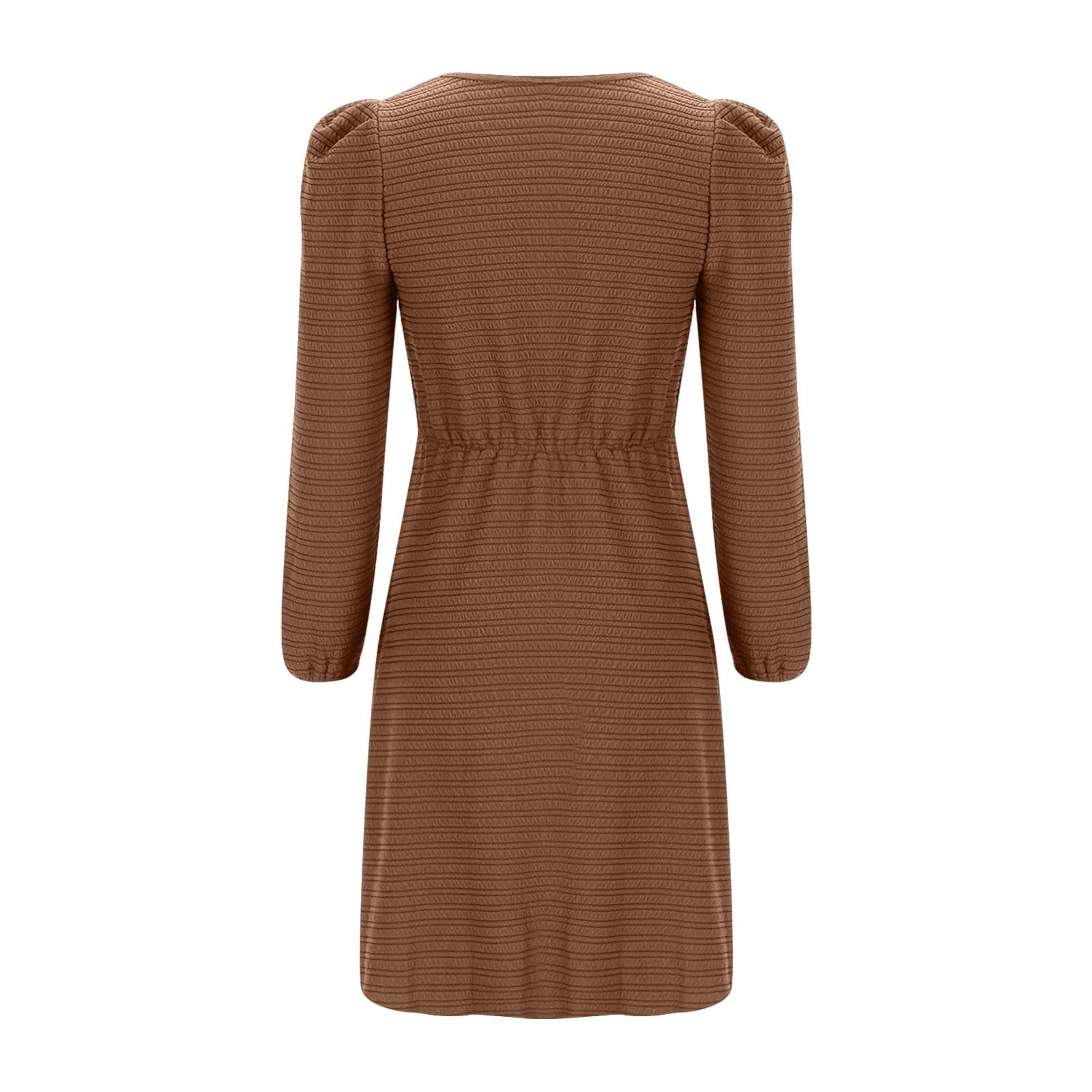 cfhntfmh Mini Dresses for Women Fall Crewneck Long Sleeve Short Dress  Casual Solid Color Vacation Dress - Walmart.com