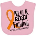 thumbnail image 3 of Inktastic Never Stop Fighting Multiple Sclerosis Awareness Boys or Girls Baby Bib, 3 of 4