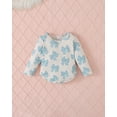 thumbnail image 5 of 3 Months Baby Girls Clothes 6 Months Girls 3 Pack Fall Winter Outfits Infant Girl Long Sleeve Top Pants 6PCS Clothing Set Blue, 5 of 10