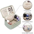 thumbnail image 4 of Bolsa de maquillaje Wandering Nature Travel Organizer de piel verde vegana, 4 of 7