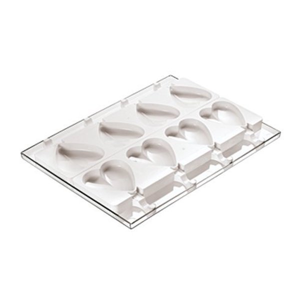 Paderno World Cuisine Ice Cream Molds, Tray and 50 Sticks, Heart Shaped ...