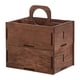 thumbnail image 1 of Organizador de escritorio de madera con compartimentos Organizador de almacenamiento de medios multipropósito Soporte de control remoto para tocador 2 capas con mango, 1 of 9