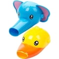 thumbnail image 1 of Grifo de extensión para niños, bebés, niños, juego de 2 grifos de extensión de animales, grifo divertido para fregadero de lavado a mano, 1 of 5