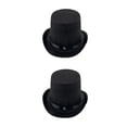 thumbnail image 2 of Jumpingount Sombrero de copa, accesorio de Cosplay, suministros para fiestas de adultos, tela no tejida resistente al desgaste, disfraz de Negro/Adulto/Alto 2piezas, 2 of 6