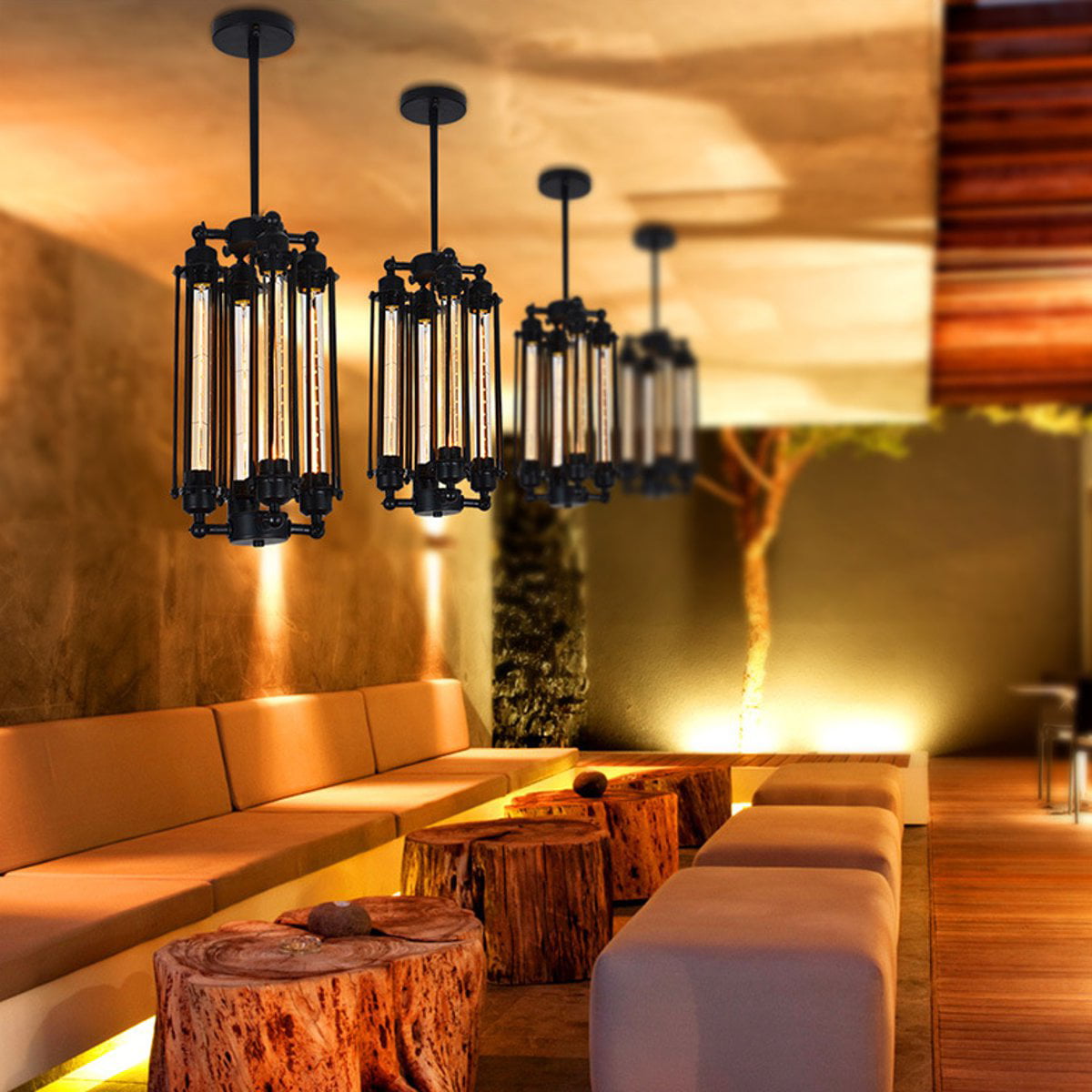 Details about   Industrial Retro Pendant Chandelier Light Dining Room Hallway Bar Ceiling Light 