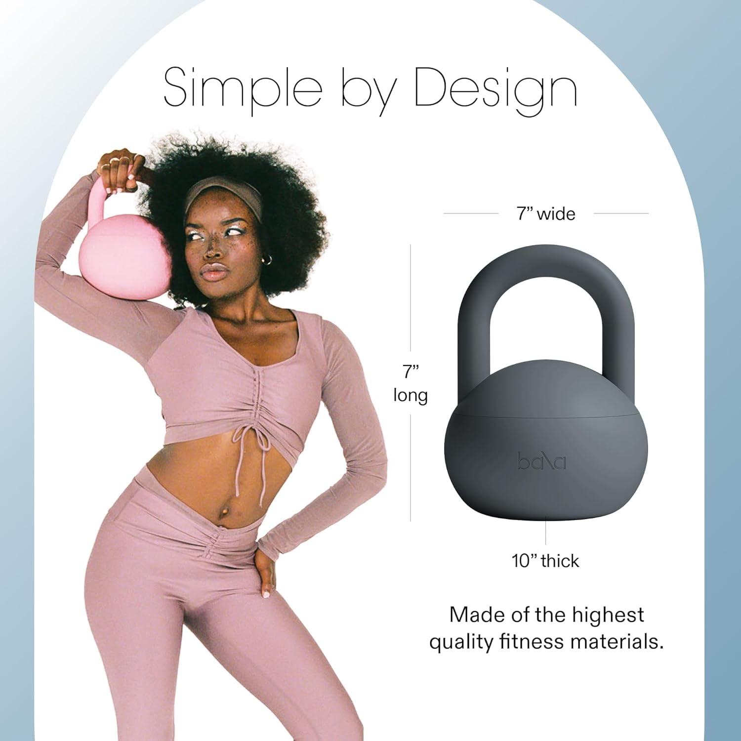 Bala Kettleball, Soft Kettlebell for Women, Strength & Core Training Equipment for Home Gym Workouts, Anti-Slip Grip Exercise Weights with Cushioned Impact-Resistant Base, 10lb, Charocal