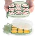 thumbnail image 1 of Bandeja congeladora Haakaa de silicona para picar leche materna, color verde, 1 of 8