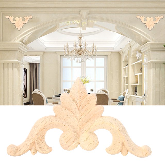 Decoración de Muebles Apliques de Muebles de Estilo Europeo, apliques de madera, Muebles de madera de goma para la ventana de gabinete para decoración de Muebles