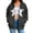 Black-2XL, variant on Zip Up Hoodie Star Oversized Sweatshirt for Women Trendy Streetwear Drawstring Hooded Jacket with Pockets