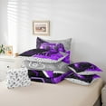 thumbnail image 5 of Feelyou Modern Game Gamer Bedding Comforter Set 7pcs, Cartoon Gamepad Purple Queen Bedding Sets, Teens Kids Boys Girls Reversible Queen Sheet Sets, Ultra Soft Bedroom Decor, 5 of 7