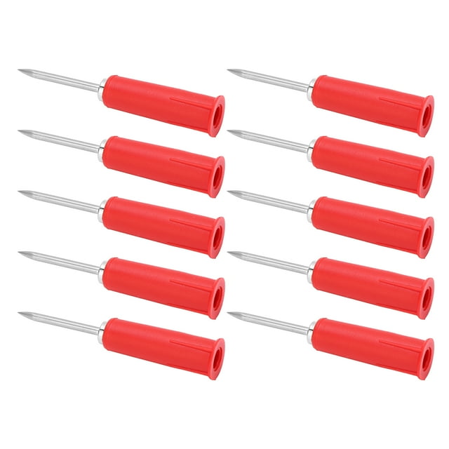 Back Probe Pins Multimeter Probe 10pcs Banana Jack Wire Probe PVC Appearance 2mm/0.08in To 4mm/0.16in Conversion Insulation Pins For Multimeter