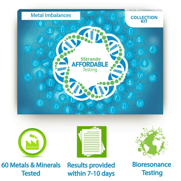 5Strands Metals & Minerals Test at Home Hair Analysis Kit 60 Metals