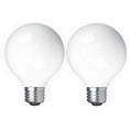 thumbnail image 6 of GE 25016 Medium-Base Frost G25 Globe Dimmable LED Bulb, Soft White, 5.5W, 2-Pk, 6 of 6