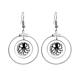 thumbnail image 1 of Pulpo negro patron de vida marina Los pendientes cuelgan del aro de la joyería del círculo de la gota Unbranded M, 1 of 3