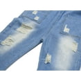 thumbnail image 5 of KIDSCOOL SPACE Girls Vertical Pocket Ripped Fashion Water Washed Processing Denim Overalls,5-6 Years, 5 of 6