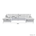 thumbnail image 4 of Sdorens Sectional Sofa,Free Convertible Modular Couch,U-Shaped Modern Linen Fabric Sofa for Living Room,Apartment and Small Space,4-Seat Sofa with Two Ottomans,White, 4 of 21