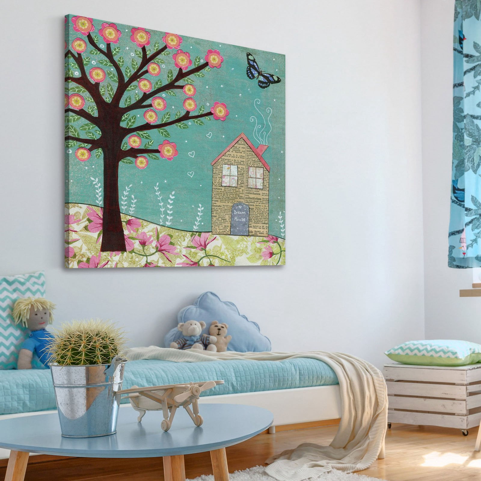 Marmont Hill "Dream House" by Sascalia Painting Print on Wrapped Canvas