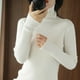 thumbnail image 3 of Suéter de punto de cuello alto delgado para mujer Jersey de clásico Jersey de sólido Suave y cálido Pull Xxl blanco Soledad Suéter de punto mujer, 3 of 10